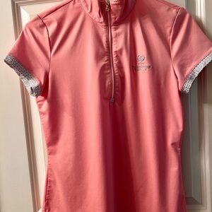 Fairway & Greene Coral Short Sleeved Golf Top with Broadmoor Golf Club logo